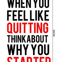 rawpockets Black & Red Quote on Quitting Wall Sticker image 2