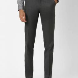 Peter England Grey Slim Fit Trousers-picture-35