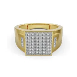 EMORI Yellow Gold Fizzet Lab Grown Diamond Band image 2