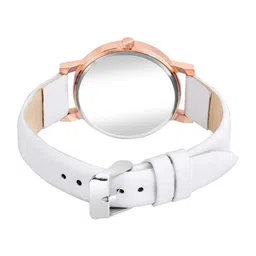 VIRAKTI Women Set Of 2 Leather Straps Analogue Watch F-72-WHITE-F-74-CREAM-COMBO image 2