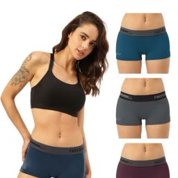 Freecultr Multicolored Plain Boy-Shorts Panties - Pack Of 4-picture-33