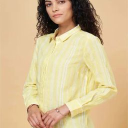 Annabelle by Pantaloons Yellow Striped Shirt-picture-17