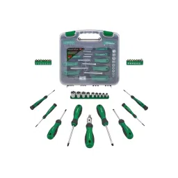 Rock Force Screwdriver Set with Bits CrV Straight Rod SL, PH 50 - 100 mm Length, RF-7032 (Pack of 32 Pcs)-picture-15
