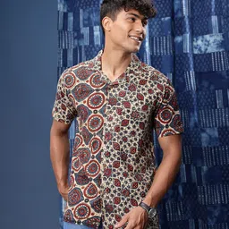 Taavi Bagru Opaque Ethnic Motifs Printed Casual Shirt image 4