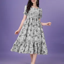 Moda Rapido Crepe Fit & Flare Dress-image-53