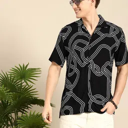 Mast & Harbour Opaque Printed Relaxed Fit Casual Shirt-picture-25