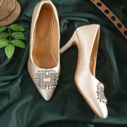 Clog London Women's Cream Stiletto Pumps-picture-38