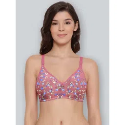 Lyra Peach Cotton Printed T-Shirt Bras - Pack Of 2 image 3