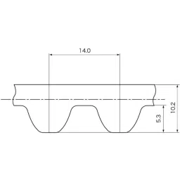 Mitsuboshi High Hardness Synthetic Rubber Mega Torque G Timing Belt MTS14M Type (1750 mm, Teeth 125), 1200MTS14M1750 image 2
