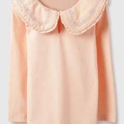 United Colors of Benetton Girls Peter Pan Collar Pure Cotton Raw Edge T-shirt-picture-25