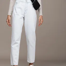 Calvin Klein Jeans Women Pure Cotton Mom Fit Bleached Jeans-image-60