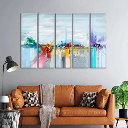 999Store Printed Multicolor MDF 5 Panels Wall Art-picture-31