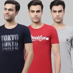 Vimal Jonney Multi Cotton Regular Fit Printed T-Shirt - Pack of 3-picture-34