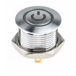 RS PRO Illuminated Push Button Switch Momentary 16 mm SPST Blue LED 36 V DC, 1758576 image 2