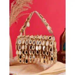 SWISNI Embellished Bride Womens Traditional Designer Clutch (M)-image-4