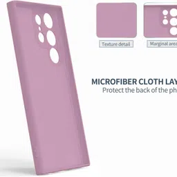 DIZORO Compatible with Samsung S23 Ultra 5G Back Cover with Upgraded Square Edges for Camera Protection Shockproof Flexible Matte Liquid Silicone Mobile Phone Case (Lilac) image 2