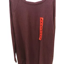 chaser Ladies' Long Sleeve Waffle Thermal Tunic Sweater Top image 1