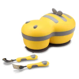 ONE AND ONLY Yellow 830ml Stainless Steel Bee Lunch Box-image-32