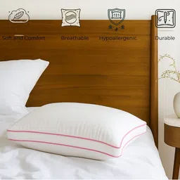 Siroki Bond Pink Fibre Filled Polyester Breathable Sleep Pillow-picture-38