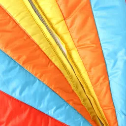 Babyhug Woven Full Sleeves Padded Hooded Jacket with Cut & Sew Design - Blue image 3