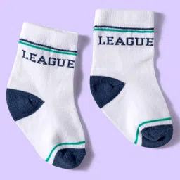 Cute Walk by Babyhug Ankle Length Antibacterial Socks With Stripes Pack Of 3 - White & Aqua image 3
