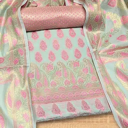 Chhabra 555 Woven Design Unstitched Dress Material image 1