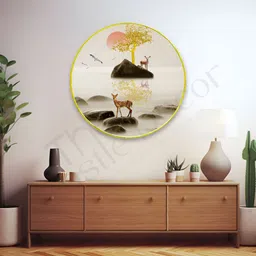 The Castle Decor Brown & Cream Floral and Botanical Wooden Wall Art-image-0