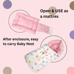 voidrop VOIDROPBaby Carry Bed Premium Muslin Sleeping Bag - Pink image 5