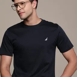 Nautica Round Neck Pure Cotton T-shirt image 1