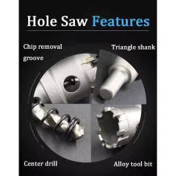 FLAMINGO ENTERPRISE Heavy-Duty Carbide Hole Saw Cutter Kit TCT & SS 25 mm Masonry Bits Type, FM-206 image 4