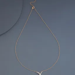 Kushal's Fashion Jewellery Rose Gold-Plated Cubic Zirconia Stone Studded Necklace-picture-29