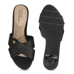 MODARE PU Kitten Mules with Buckles image 2