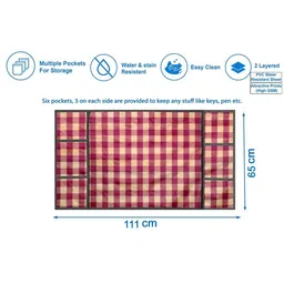 The Furnishing Tree Maroon Printed Refrigerator Cover image 2
