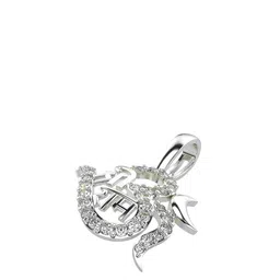 VALANOVA 14K White Gold Plated 0.19 Ct Lab Grown Diamond Pendant image 2