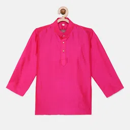 THANGAMAGAN Boys Rose Solid Kurta image 1
