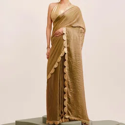 Kalista Sequinned Tissue Saree image 4
