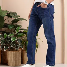 Mast & Harbour Men Bootcut Light Fade Stretchable Jeans image 3