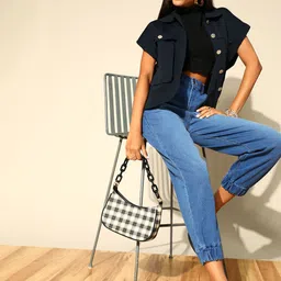 plusS Women Stunning Blue Jogger Fit Stretchable Jeans-picture-16