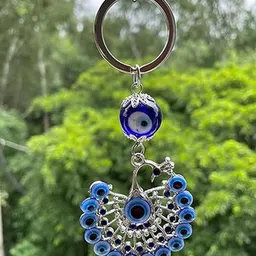 AUGEN Evil Eye Peacock Textured Metal Key Chain-picture-20