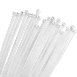 GENERIC 304.8 mm Nylon Zip Locking Cable Ties White (Pack of 100 Pcs) image 3