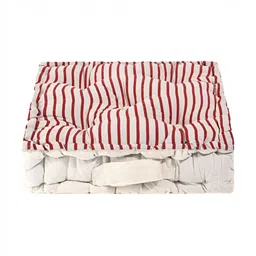 Myntra Elegant Homes Grey & Maroon 2 Pieces Checked Cotton Chair Pads image 3