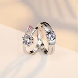 Teeragaj Set Of 2 Stone-Studded Adjustable Finger Rings image 3