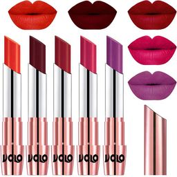 VOLO Set Of 5 Creme Matte Lipstick - 3.5 g Each - 39-42-43-44-48-picture-42