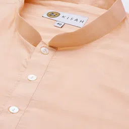 KISAH Men Blue Ethnic Motifs Printed Kurta Jacket Set with Churidar image 2