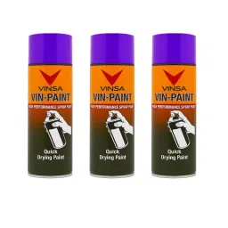 Vinsa Quick Drying Spray Paint Glossy Finish 440 ml Purple (Pack of 3 Pcs)-picture-30