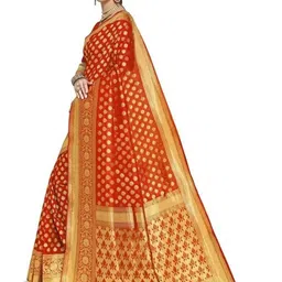 SAADHVI Woven Design Zari Pure Silk Saree image 3