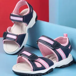 Cute Walk by Babyhug Sandals With Velcro Closure - Pink & Blue-picture-23