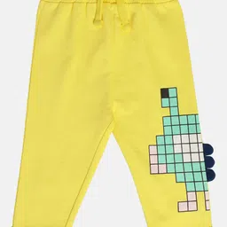 MINI KLUB Cotton Geometric Printed Pant - Yellow-picture-11