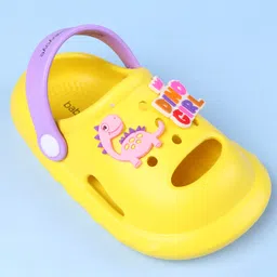 Babyoye Clogs With Dino Applique - Yellow image 2