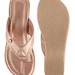 Shoetopia Colour Blocked Platform Heel Sandals - Rose Gold image 5